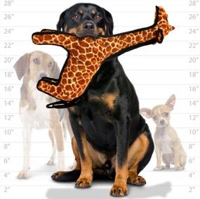 img 1 attached to TUFFY Zoo Giraffe Toy: The Ultimate Durable & Tough Soft Dog Toy For Tug, Toss & Fetch. Multiple Layers & Interactive Play. Machine Washable & Floats!