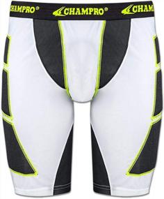 img 1 attached to Adult Sliding Shorts For Men - CHAMPRO On Deck: Ideal For Comfortable And Protected Performance