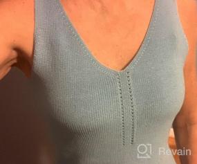 img 7 attached to Stylish And Chic: Cutiefox Women'S V-Neck Knit Tank Tops With Tie Back And Hollow-Out Design For Your Summer Casual Look!
