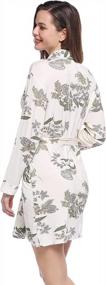 img 1 attached to Women'S Bamboo Robe: Amorbella Lightweight Short Bathrobe With Pockets