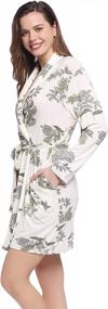 img 2 attached to Women'S Bamboo Robe: Amorbella Lightweight Short Bathrobe With Pockets
