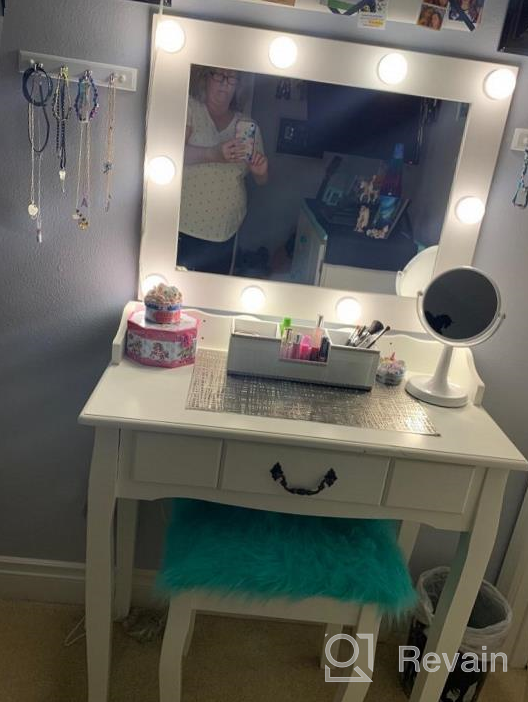 img 1 attached to Waneway Hollywood Vanity Mirror With Lights - Illuminate Your Beauty Routine In Style review by Yuri Rochelin