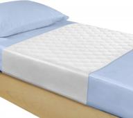 многоразовые моющиеся подкладки для постели при недержании 34 "x52" - 2 упаковки (с 18-дюймовыми клапанами) ультрамягкое стеганое седло logo