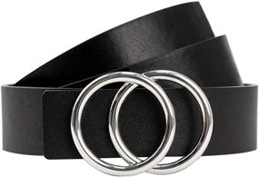 img 4 attached to Black Desinger Fashion Leather LOKLIK Women's Accessories : Belts