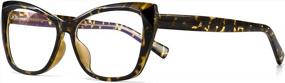 img 4 attached to Стильные и защитные: женские компьютерные очки «кошачий глаз» SUNGAIT с защитой от синего света