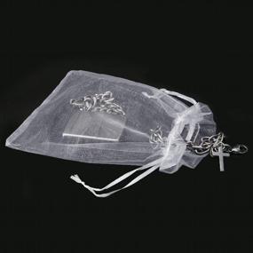 img 2 attached to 100PCS Белые прозрачные сумки из органзы премиум-класса для сувениров, украшений, угощений и многого другого на свадьбе!