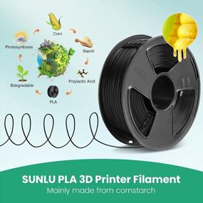 img 3 attached to Комплект нитей для 3D-принтера PLA 2 кг - точность размеров 1,75 мм +/- 0,02 мм, многоразовая катушка MasterSpool, черный + серый