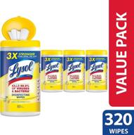 🍋 lysol lemon & lime blossom disinfecting wipes - 80 count, pack of 4 logo