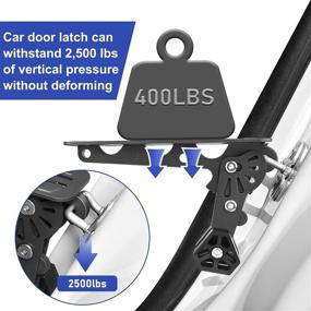 img 1 attached to 🚗 WARMQ Extra Long Foldable Car Door Step Roof Rack Door Step Universal Fit for Most Car SUVs, Trucks – Max Load 400 lbs (Black)