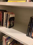 img 1 attached to 3 Pairs Of Heavy-Duty Metal Bookends For Home Decor, Shelves & Books | Black review by Jim Acquista