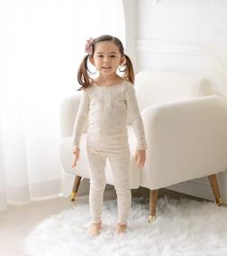 img 1 attached to AVAUMA Kids Pajama Set 6M-7T Baby Boy Girl Cute Toddler Snug Fit Flower Pattern Design Cotton Sleepwear Ruffled Shirring