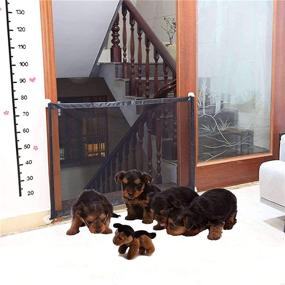 img 3 attached to 🐾 Putybudy Dog Mesh Gate, Pet Safety Enclosure Isolation Net, Portable Breathable Easy Install Flexible Net Fences, Wide Safety Isolation Fence for Stairs Indoors, Ideal for Dogs Cats Safety, Dimensions 120 x 72CM