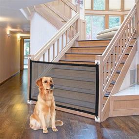 img 4 attached to 🐾 Putybudy Dog Mesh Gate, Pet Safety Enclosure Isolation Net, Portable Breathable Easy Install Flexible Net Fences, Wide Safety Isolation Fence for Stairs Indoors, Ideal for Dogs Cats Safety, Dimensions 120 x 72CM