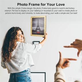 img 3 attached to 🖼️ Enhance Your Treasured Memories with our 4-Pack Embossed Gold Picture Frames: 5x7 Frames with High Definition Glass for Versatile Wall or Tabletop Display