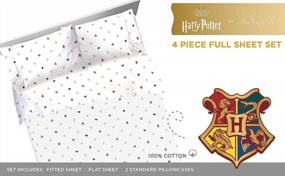 img 3 attached to 🧙 Saturday Park Harry Potter Full Sheet Set - Premium 100% Cotton Luxury Bedding - Official Warner Brothers Product - Includes Flat Sheet, Fitted Sheet, and 2 Pillowcases