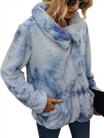 img 4 attached to Women'S Half Zip Sherpa Pullover Fleece Sweatshirt With Pockets