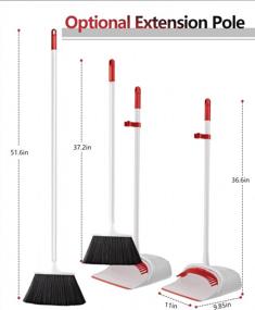 img 2 attached to Efficient And Convenient Long Handle Broom And Dustpan Set For Hassle-Free Cleaning At Home And Office