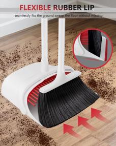 img 1 attached to Efficient And Convenient Long Handle Broom And Dustpan Set For Hassle-Free Cleaning At Home And Office
