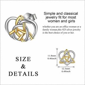 img 2 attached to Sterling Silver Celtic Triquetra Knot Stud Earrings - Perfect For Women And Teen Girls