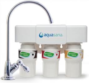 img 4 attached to Aquasana 3-Stage Under Sink Water Filter System - Kitchen Counter Claryum Filtration - 99% Chlorine Removal - Chrome Faucet AQ-5300.56
