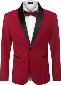 img 4 attached to Stylish Coofandy Tuxedo Jacket: Perfect For Weddings, Proms, And Parties