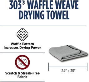 img 3 attached to 🧽 303 Products Waffle Weave Drying Towel - Premium & Ultra Absorbent Paint-Safe Solution - Perfect for Post-Car Wash Drying - 1 Pack (39015)