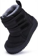 warm & cozy: bmcitybm toddler snow boots for boys & girls with faux fur lining logo