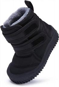 img 4 attached to Warm & Cozy: BMCiTYBM Toddler Snow Boots For Boys & Girls With Faux Fur Lining