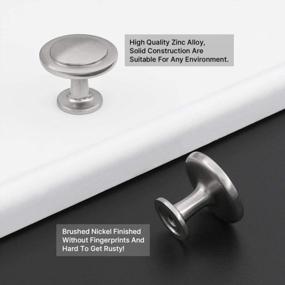 img 1 attached to homdiy 12-Pack Brushed Nickel Cabinet Knobs: 🔘 Sleek Modern Kitchen Hardware for Cupboards, Cabinets, and Dressers