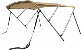 img 4 attached to SavvyCraft 3 Bow Bimini Top Boat Cover - 6Ft Aluminum Frame With Storage Boot, Rear Poles Mounting, And Hardware Included - 72" Long With 3 Height Options (36", 46", And 54")