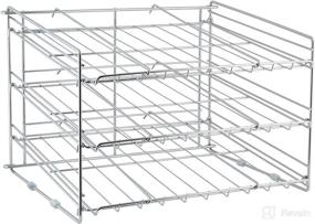 img 4 attached to 🥫 Efficiently Store Your Cans with the Organize It All Deluxe 3 Tier Storage Chrome Can Rack - 12.75"H x 15.875"W x 18"D