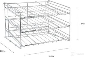 img 1 attached to 🥫 Efficiently Store Your Cans with the Organize It All Deluxe 3 Tier Storage Chrome Can Rack - 12.75"H x 15.875"W x 18"D