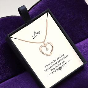 img 1 attached to Ожерелье с кулоном в форме сердца LeCalla из стерлингового серебра для женщин и подростков - любовь, вера и благословение на выпускной и вдохновение
