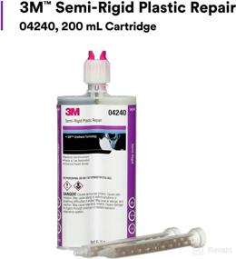 img 2 attached to 🔩 3M Semi-Rigid Plastic Repair - Strong Adhesion, Long-lasting, Fast-curing - Dual Syringe, 200 mL Cartridge