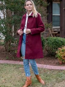 img 2 attached to Warm And Stylish Women'S Wool Trench Coat For Winter, Long Thick Overcoat And Walker Coat