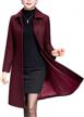 warm and stylish women's wool trench coat for winter, long thick overcoat and walker coat logo