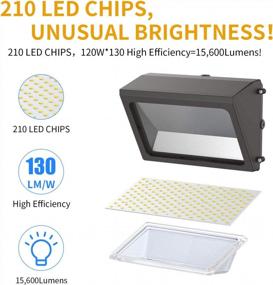 img 3 attached to 120W LED Wall Pack Light 15600LM Dusk To Dawn Photocell 5000K 100-277V ETL DLC Certified Outdoor Shop Commercial Security Lighting Warehouse Parking Lot