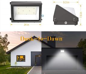 img 1 attached to 120W LED Wall Pack Light 15600LM Dusk To Dawn Photocell 5000K 100-277V ETL DLC Certified Outdoor Shop Commercial Security Lighting Warehouse Parking Lot