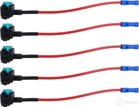 img 4 attached to 🔌 ABN Подключение предохранителя Фьюз-Держатель & Фьюз 5-Pack - 12V Набор для подключения цепи - Набор мини-предохранителей ATM Low Profile Mini Fuse Blade & 15A AMP адаптер, для улучшения SEO.