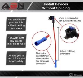 img 1 attached to 🔌 ABN Подключение предохранителя Фьюз-Держатель & Фьюз 5-Pack - 12V Набор для подключения цепи - Набор мини-предохранителей ATM Low Profile Mini Fuse Blade & 15A AMP адаптер, для улучшения SEO.