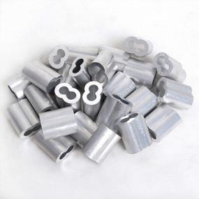 img 4 attached to Pack Of 25 Aluminum Alloy HIGOOD Wire Rope Sleeves For Wire Rope Diameter 5/16 Inches