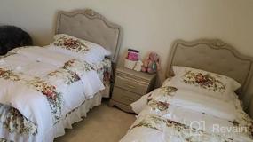 img 8 attached to Queen Size FADFAY 4-Piece Shabby Pink Rose Floral Print Cotton Bedding Set With Ruffles And Bedskirt - Farmhouse Style