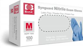 img 1 attached to 100 Pack Of Basic Medical Blue Nitrile Exam Gloves - Latex-Free, Powder-Free, Non-Sterile Safety Gloves For Medical Use