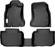 smartliner custom fit floor mats 2 row liner set black for 2013-2017 subaru crosstrek/xv crosstrek - superior protection and style for your crosstrek logo