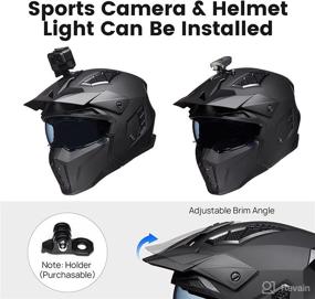 img 3 attached to 🏍️ ILM Open Face Motorcycle 3/4 Half Helmet for Men and Women, Vintage Retro Helmet with Visor for Moped ATV Cruiser Scooter DOT Model Z302 - Matte Black, Large