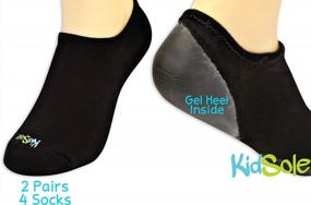 img 3 attached to Гелевые носки KidSole для детей с болезнью Севера и болями в пятках – мягкие носки до щиколотки с полным покрытием