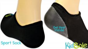 img 2 attached to KidSole Gel Heel Socks For Kids With Severs Disease And Heel Pain – Soft Ankle Cut Socks With Full-Length Coverage