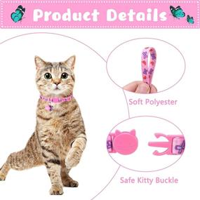 img 1 attached to 🐱 VKPETFR Breakaway Cat Collars with Bell & Cute Pendants - 3 Pack Adjustable Safety Kitten Collars - Summer Decoration for Girl Boy Cats Puppy and Small Pets: Find the Perfect Collar for Your Furry Friend!