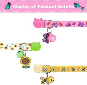 img 2 attached to 🐱 VKPETFR Breakaway Cat Collars with Bell & Cute Pendants - 3 Pack Adjustable Safety Kitten Collars - Summer Decoration for Girl Boy Cats Puppy and Small Pets: Find the Perfect Collar for Your Furry Friend!