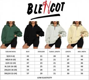 img 1 attached to Get Cozy In Style With Oversized Y2K Sweatshirts: Shop Blencot Women'S Half Zip Pullover Hoodies With Pockets In Sizes S-3XL!